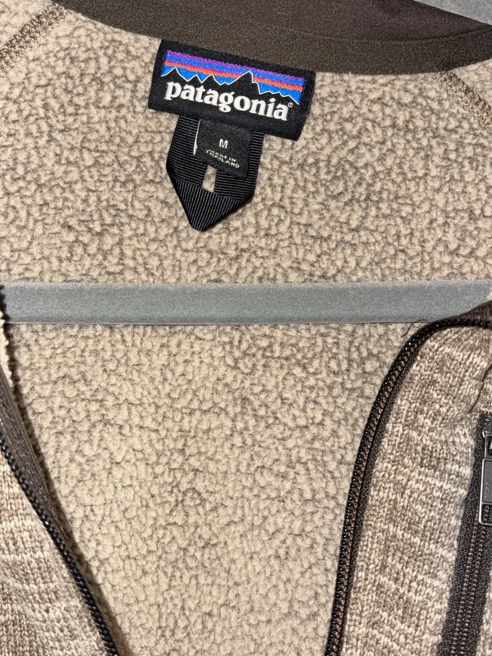 Patagonia Unisex Quarter-Zip Fleece Pullover - Taupe Brown - Picture 3 of 3